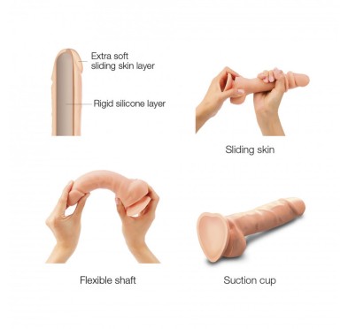 Realistyczne dildo sliding skin vanilla m